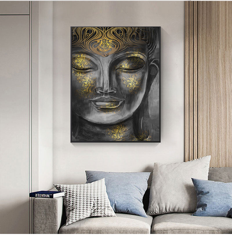 Tableau zen bouddha doré