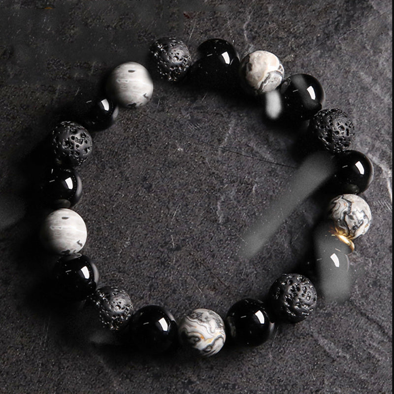 Bracelets de perles pour homme - sélection de pierres naturelles -  Crea-stones