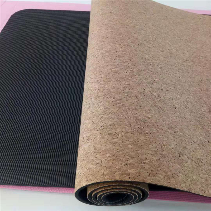 Tapis de Yoga en liège naturel antidérapant motif éléphant