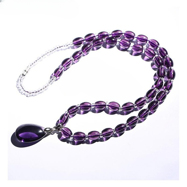 Collier en pierre naturelle améthyste en cristal