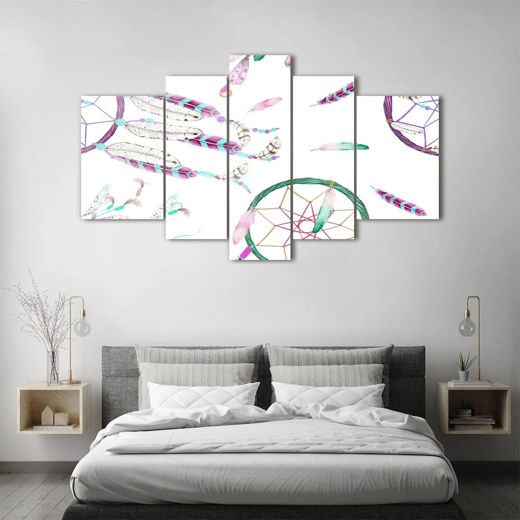 Tableau attrape-rêves coloré