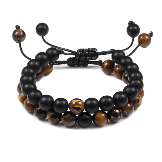 Ensemble bracelet œil de tigre pour homme
