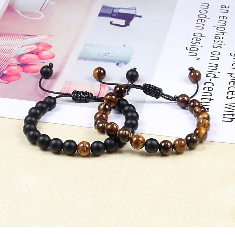 Ensemble bracelet œil de tigre pour homme