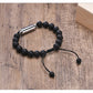 Bracelet perles homme en pierre de lave