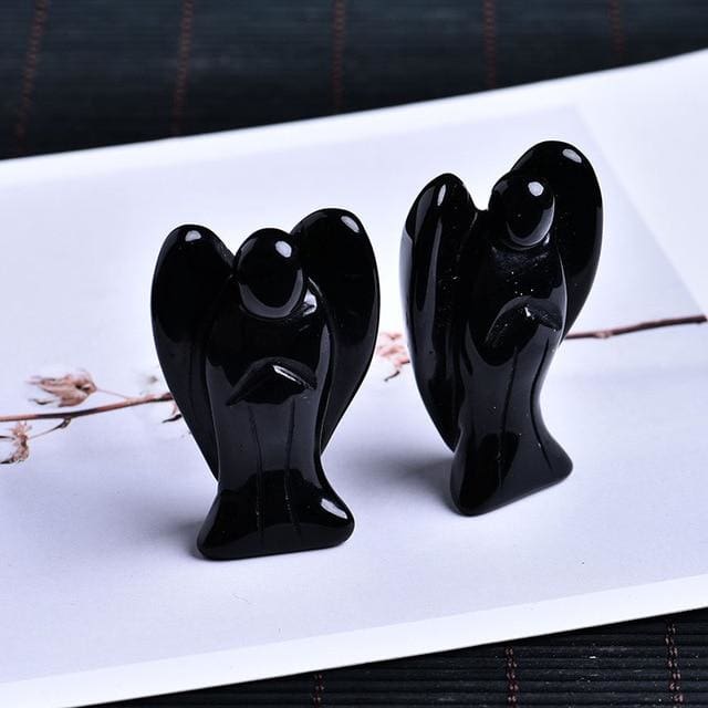 Ange Litho - Ange Obsidienne / 50x30x18 mm