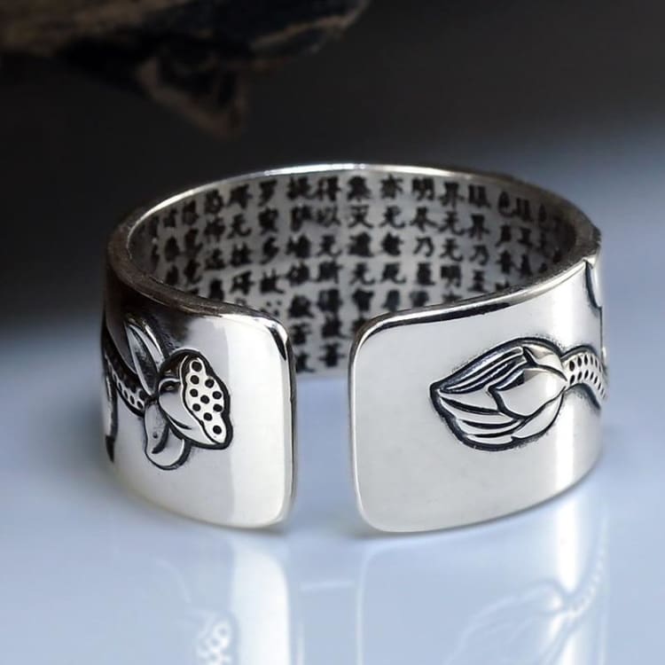 Anneau de la Fleur de Lotus - Bague en Argent