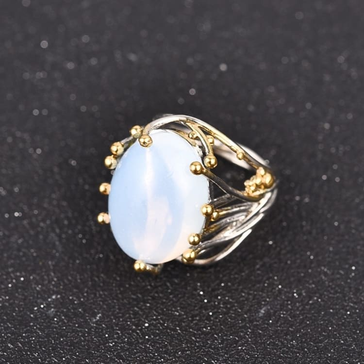 Anneau des néréïdes en Pierre de Lune - Bague