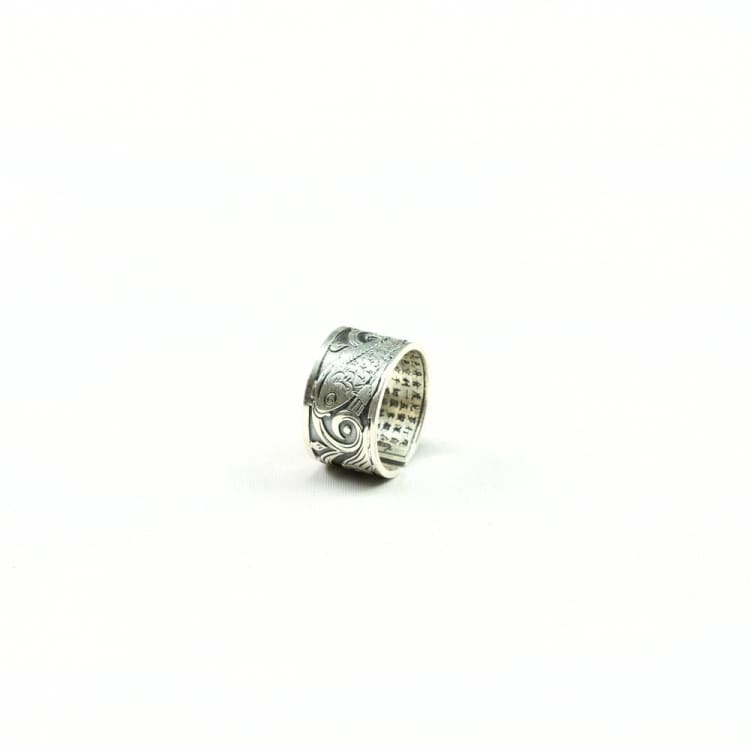 Anneau « Matsyayugma » du Lotus - Bague Argent ajustable