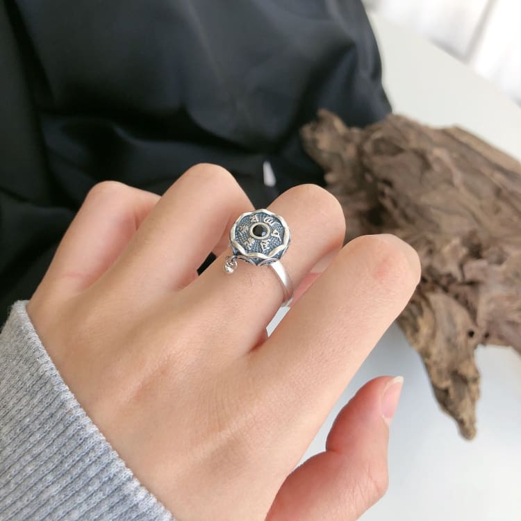 Anneau du Mantra de la Compassion en Argent Sterling 925 Image