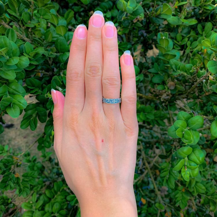 Anneau Harmonie Fleur de Prunier - Bague ajustable