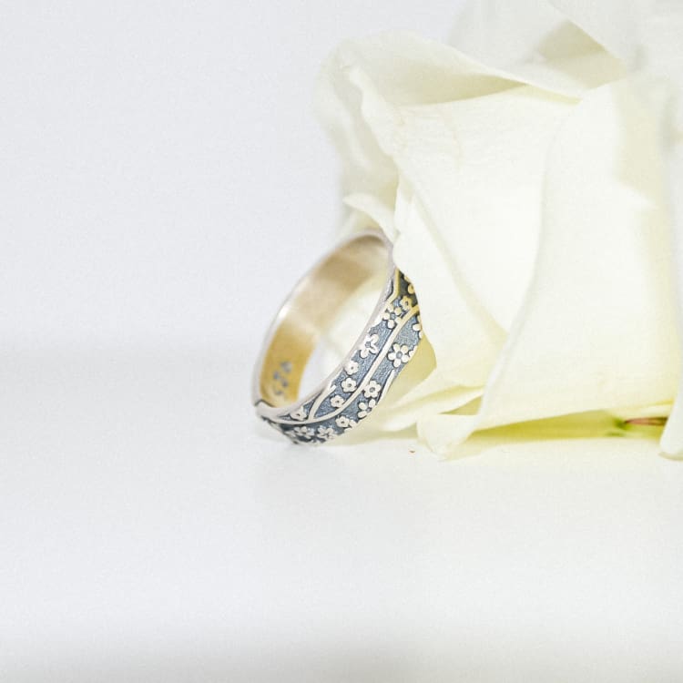 Anneau Harmonie Fleur de Prunier - Bague