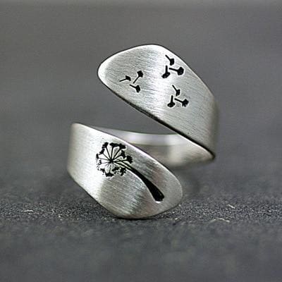 Anneau Inspiration de la Nature - Bague anneau en Argent