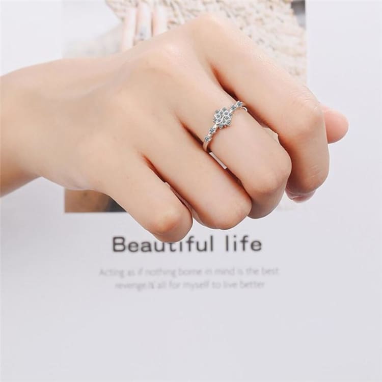 Anneau ’Inspiration de l’Hiver’ Taille Ajustable - bague Ajustable
