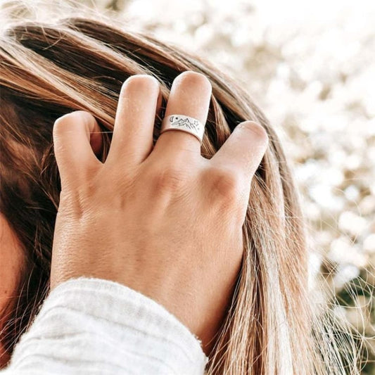 Anneau Monts éternels ’Inspiration de la Nature’