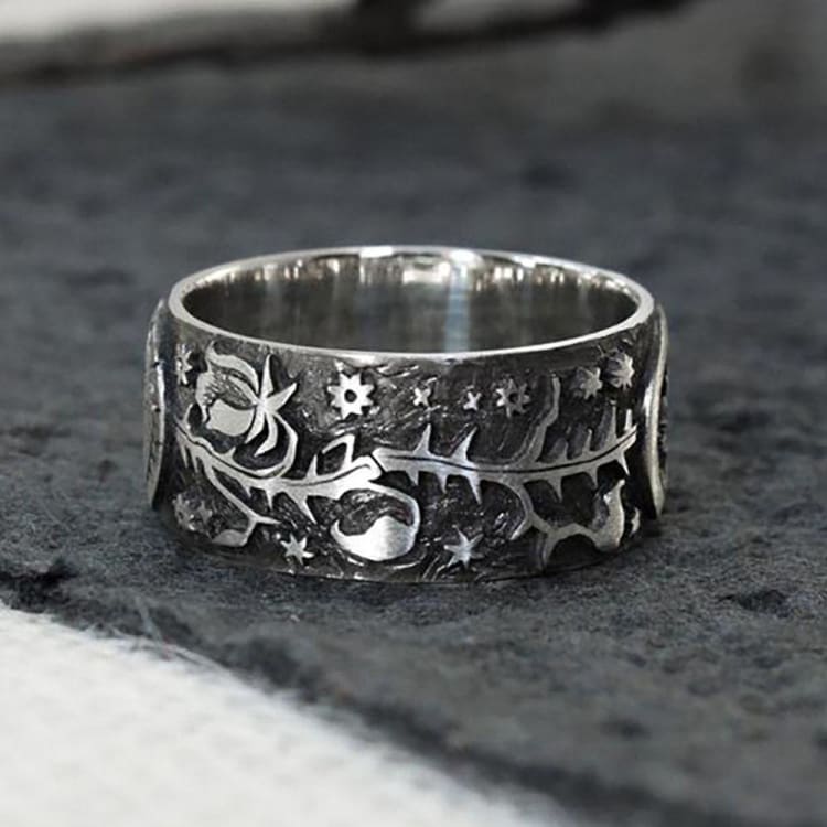 Anneau ’Sun and Stars’ - anneau en Argent