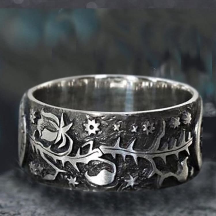 Anneau ’Sun and Stars’ - anneau Argent sterling 925