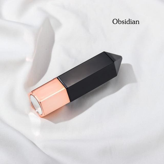 Applicateur d’huiles essentiels en pierres naturelles - Obsidian