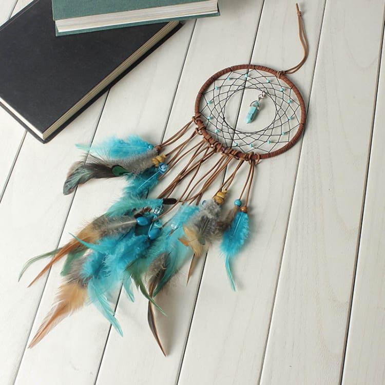 Attrape rêves avec pierre précieuse turquoise - Décoration Image