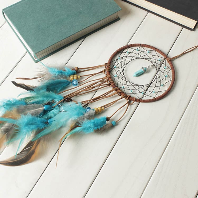 Attrape rêves avec pierre précieuse turquoise - Décoration Image