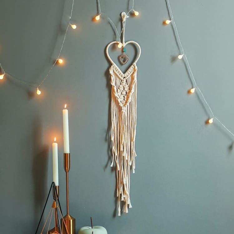 Attrape Rêves ’Inspiration Nordique’ - Coeur (81cm) - Décorations