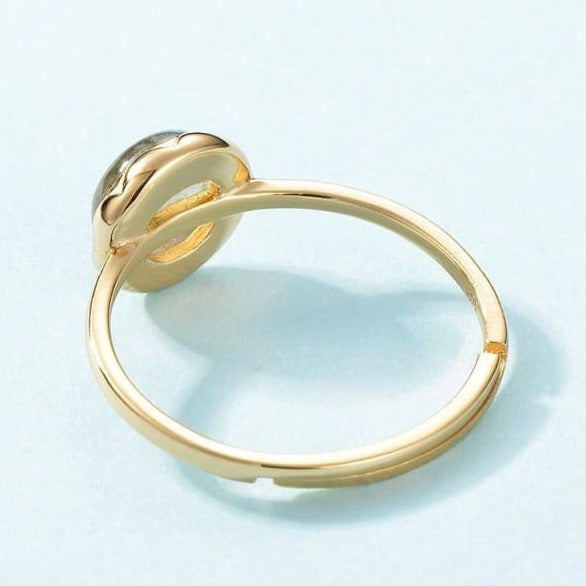 Bague ajustable en Labradorite - Bague en pierre Labradorite