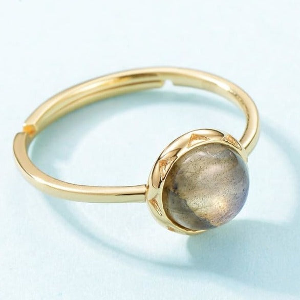 Bague ajustable en Labradorite - Bague