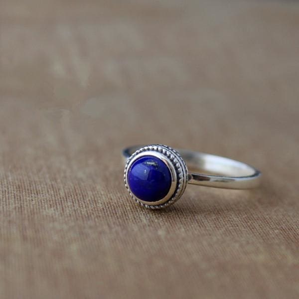Bague Coeur De Joyaux Ornée De Lapis Lazuli - Bague en pierre Lapis Lazuli