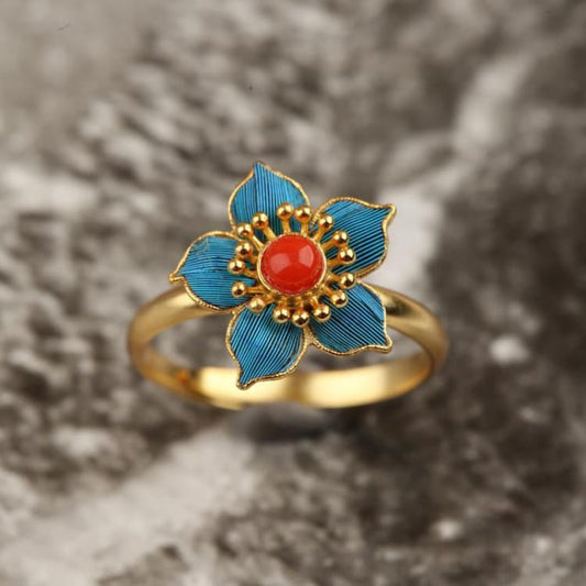 Bague vintage ’ Le Mouron des champs ’