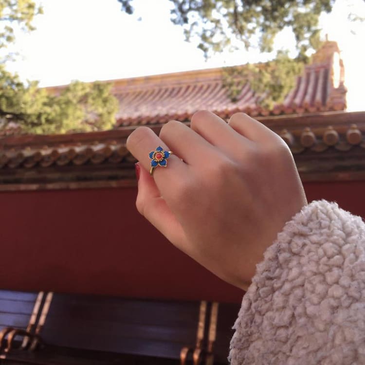 Bague vintage ’ Le Mouron des champs ’