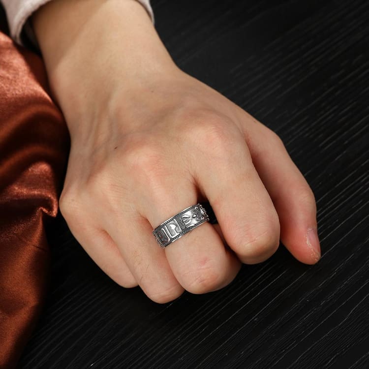 Bague en argent du sixième mantra - Bague en Argent