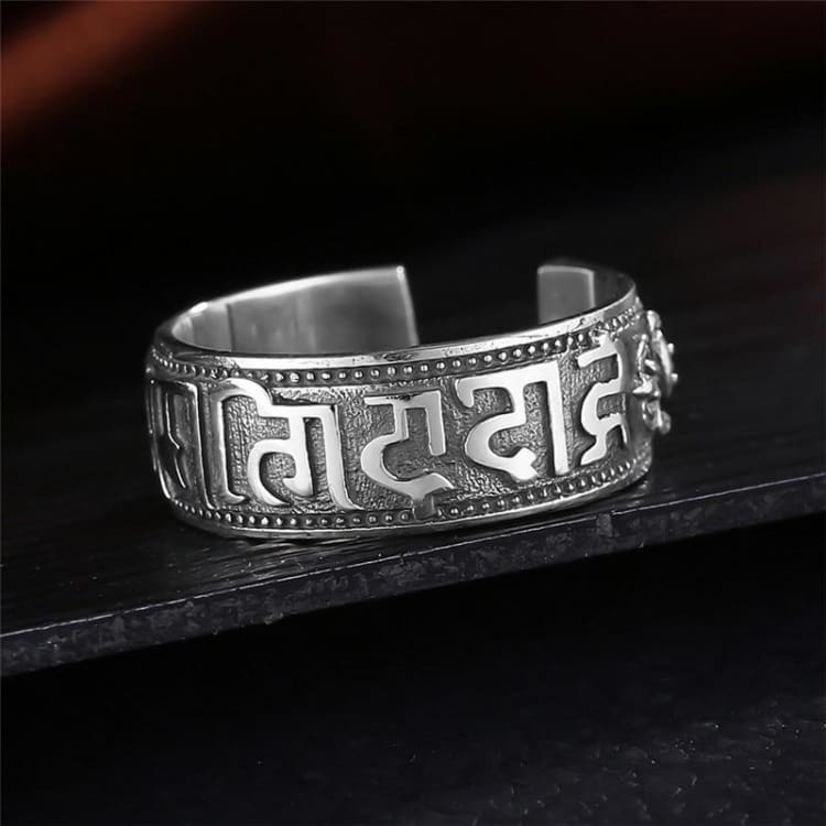 Bague en argent du sixième mantra - Bague