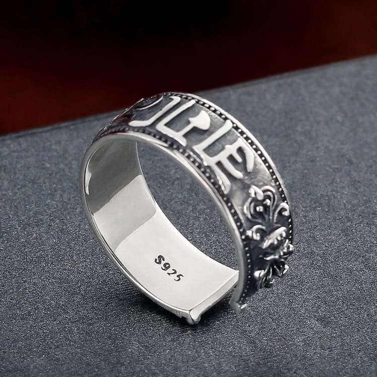 Bague en argent du sixième mantra - Bague en Argent mantra