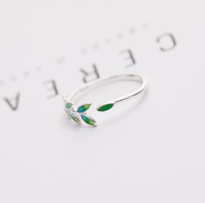 Bague feuille d’arbre de vie - Bague Arbre de vie en Agent