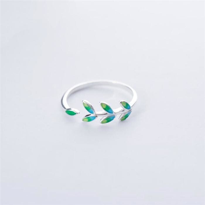 Bague feuille d’arbre de vie - bague ajustable - Bague