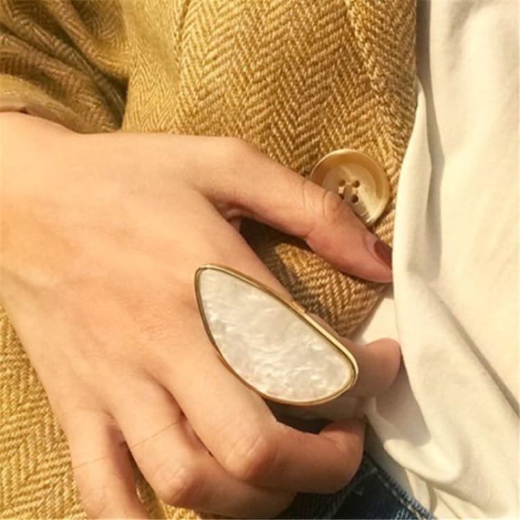 Bague ’Inspiration du Printemps’ en nacre - anneau