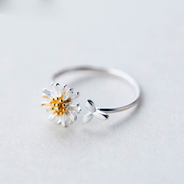 Bague marguerite - Bague Ajustable - Bague
