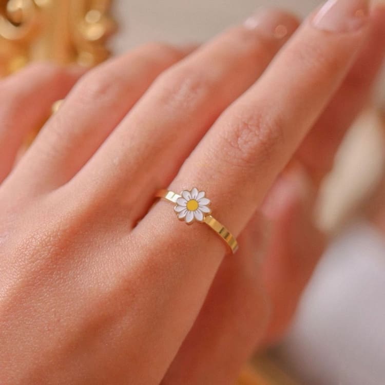 Bague anti stress marguerite ’ au gré des vents ’