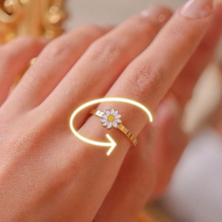 Bague anti stress marguerite ’ au gré des vents ’