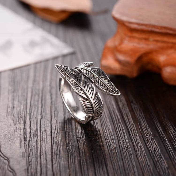 Bague Plume Royaume Angélique - Bague Argent
