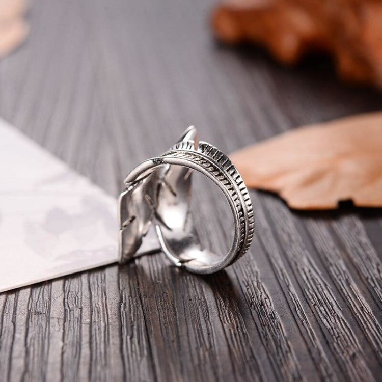 Bague Plume Royaume Angélique - Bague plume Royaume en Argent