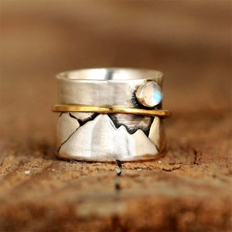 Bague vintage l’appel des sommets en pierre de lune