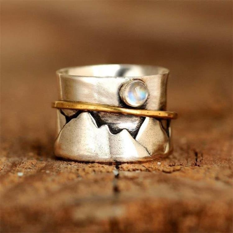 Bague vintage l’appel des sommets en pierre de lune