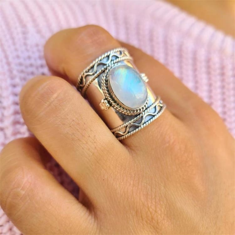 Bague Vintage Pierre de Lune - 7