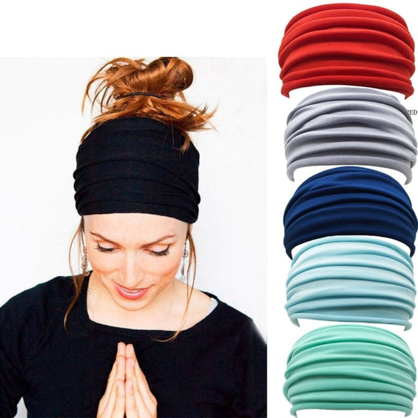 3 Pièces Bandeau Cheveux de Yoga, Bandeaux Femme, Bandeau Cheveux Élastique  pour Sportif, Course, Yoga (Schwarz, Weiß, Asche) : : Mode
