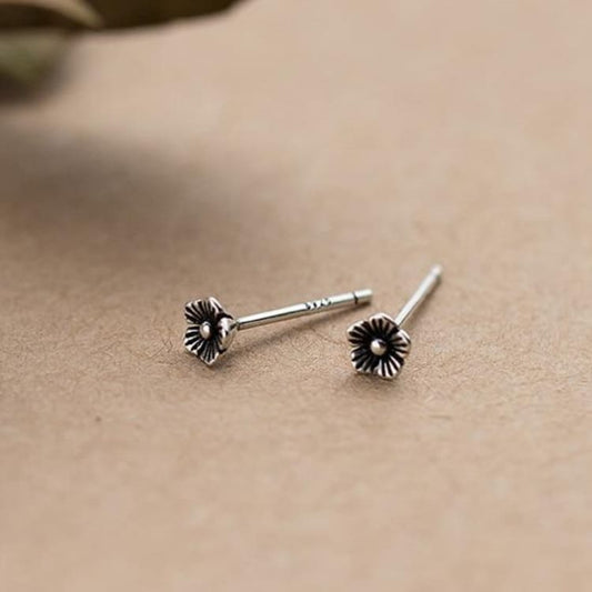 Boucle d’oreille ’Réveil du printemps’ fleur de lotus - Argent Sterling 925 - Boucles d’Oreilles