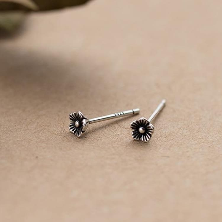 Boucle d’oreille ’Réveil du printemps’ fleur de lotus - Argent Sterling 925 - Boucles d’Oreilles