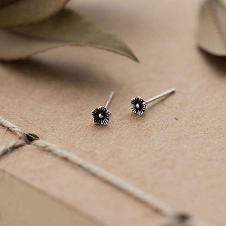 Boucle d’oreille ’Réveil du printemps’ fleur de lotus - Argent Sterling 925 - Boucles d’Oreilles