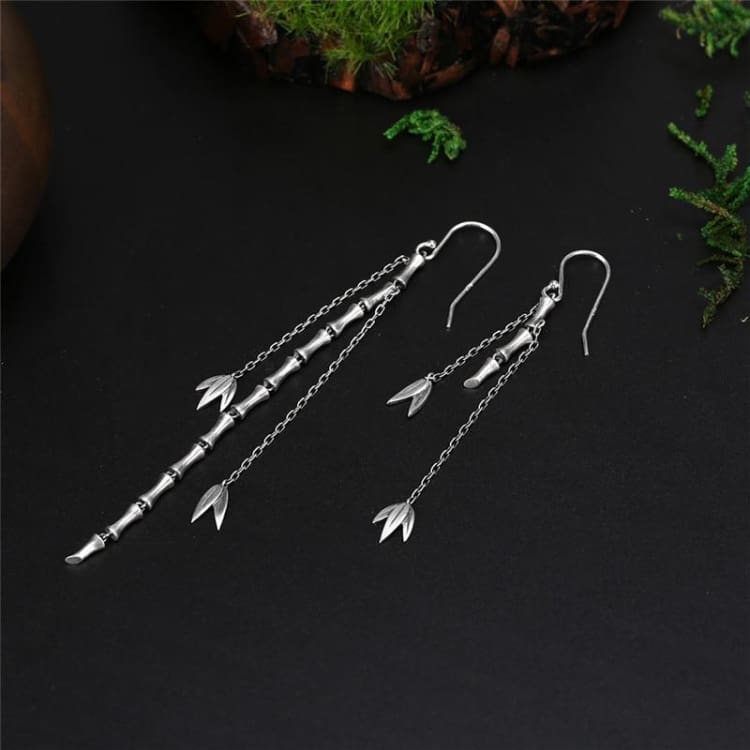 Boucles d’oreille Le Bambou du Bonheur - boucle d’oreille Argent
