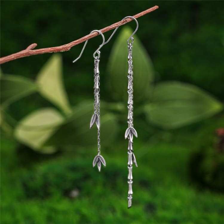 Boucles d’oreille Le Bambou du Bonheur - boucles d’oreilles Argent