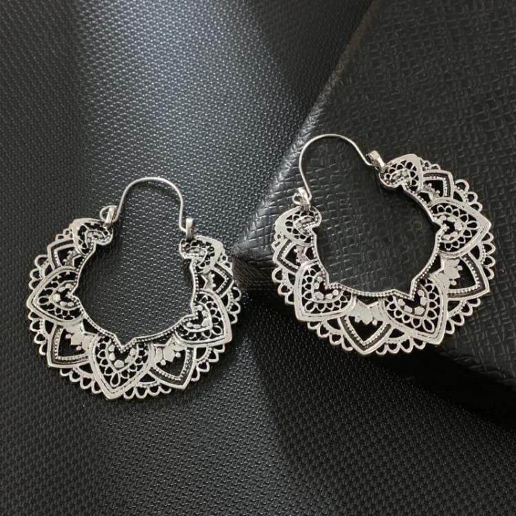 Boucles d’Oreille Fleur de Lotus - boucle d’oreille Créole